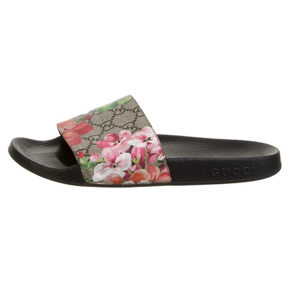 Gucci GG blooms supreme floral print slides size 39